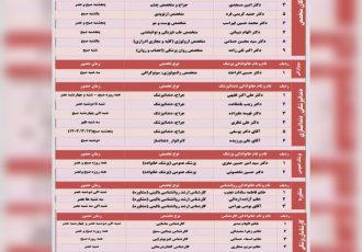 برنامه حضور پزشکان در مجتمع بهداشتی درمانی شفا استهبان